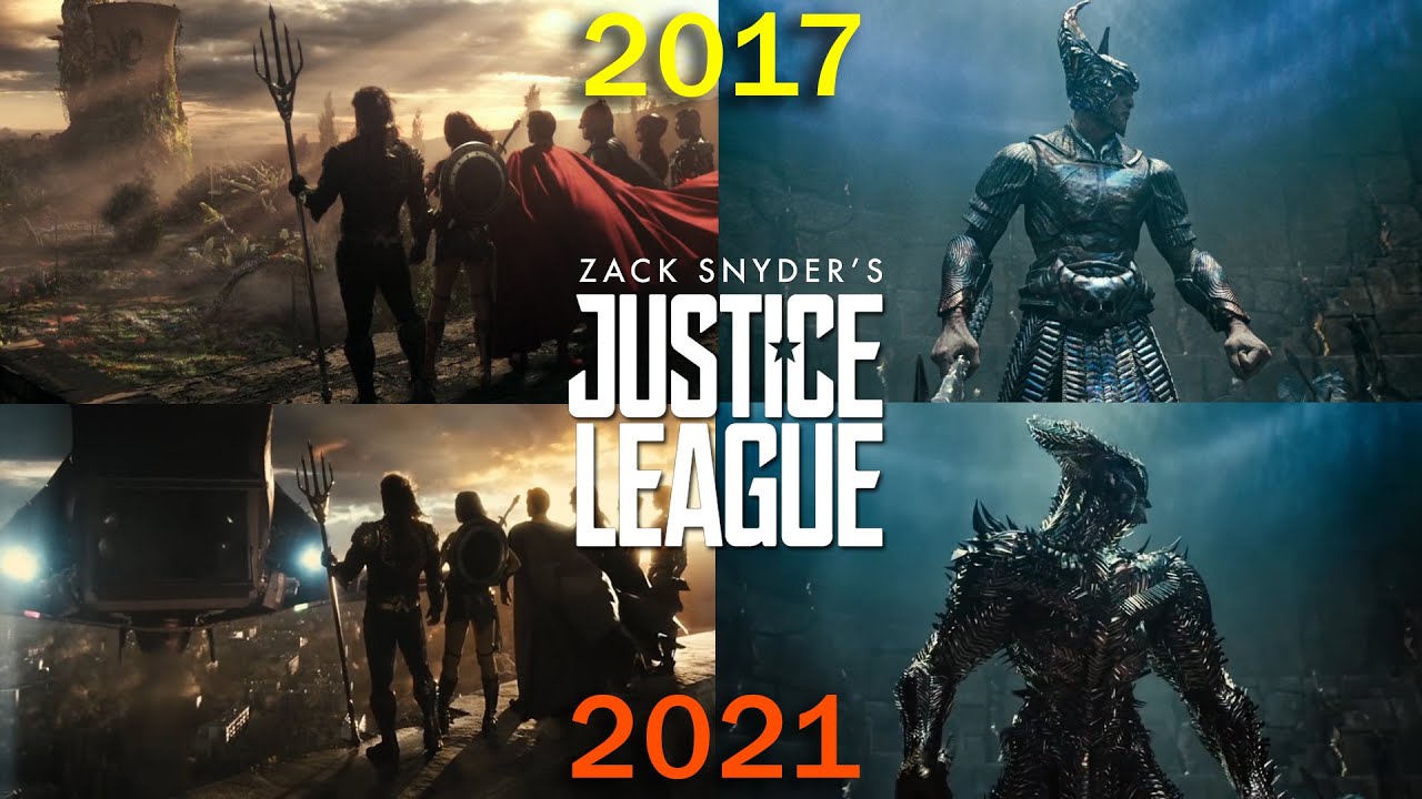 Compare Zack Snyder's Justice League Vs Justice League - Difference Between Justice League And Justice League Justice Is Gray